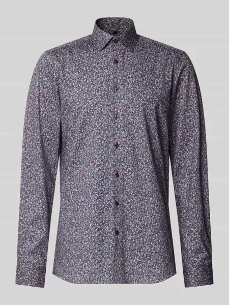 Body Koszula biznesowa o kroju slim fit z mieszanki bawełny Olymp Level 5 granatowa