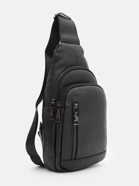 Кожаный рюкзак Borsa Leather черный