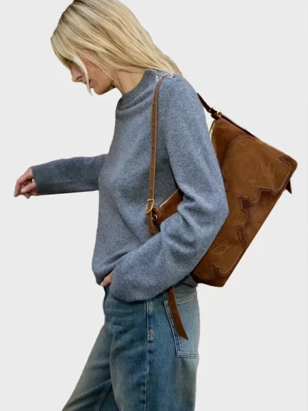 Замшева сумка Zadig&voltaire коричнева