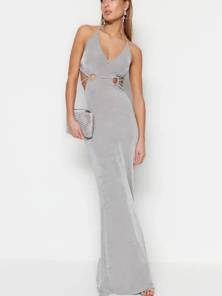 Rochie de seară Trendyol gri