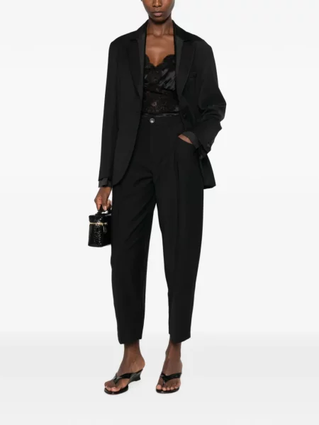Decupat pantaloni Tela negru