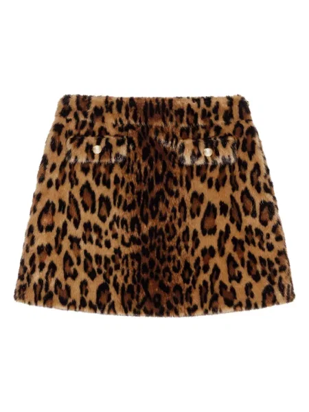 Fusta mini Maje cu imagine cu model leopard maro