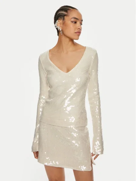 ROTATE Bluză Georgia Écru