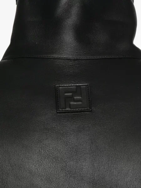 Geanta de piele Fendi negru