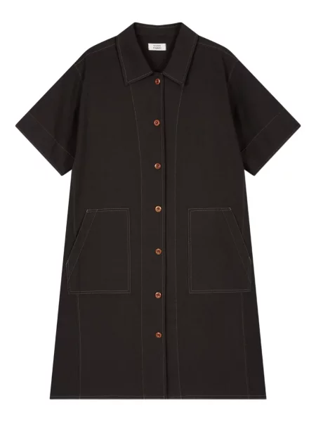 Rochie tip cămașă Studio Tomboy scurtă de costum verde