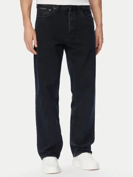 Calvin Klein Jeans Τζιν Straight Fit μαύρο