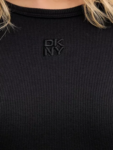 Сукня Dkny midi розкльошена чорний