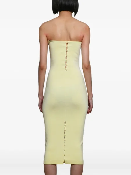 Rochie midi Jacquemus până la genunchi de costum galben
