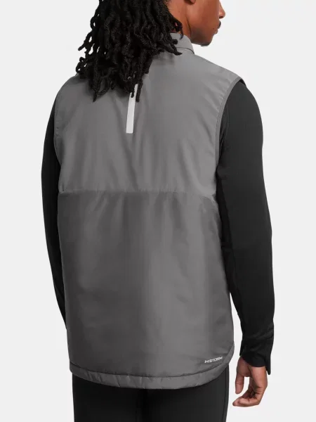 Pánska bežecká vesta Under Armour Storm Session Run Vest castlerock/reflective sivá