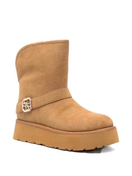 Botine Guess cu cataramă cu bretele maro