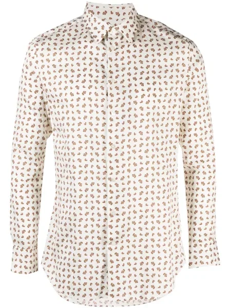 Cămașă Etro cu imagine cu model paisley alb