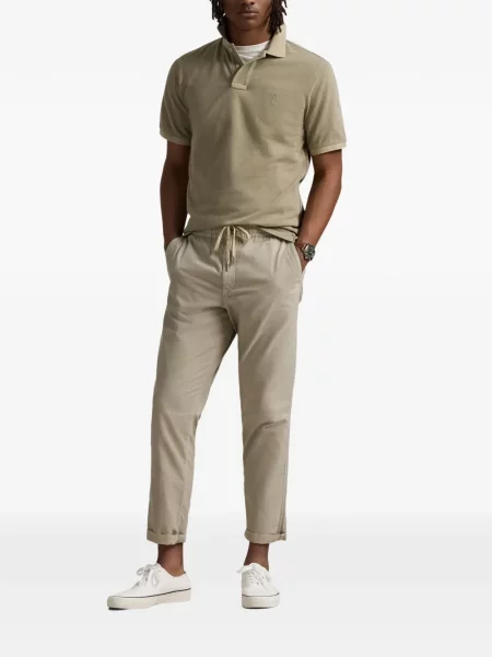 Хавлиени препасан карирана риза Polo Ralph Lauren синьо