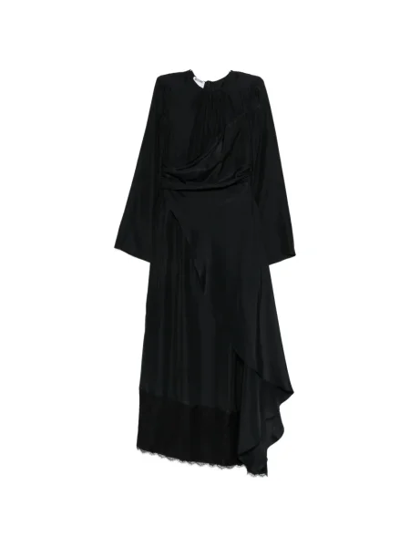Rochie maxi Moschino din dantelă de costum negru