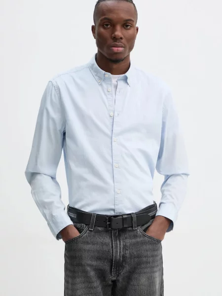 Marc O'Polo koszula regular z kołnierzykiem button-down niebieski
