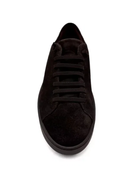 Sneakerși Fabiano Ricci cu șireturi din piele de căprioară maro