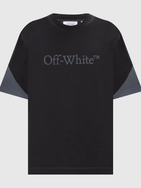 Футболка з принтом логотипа Off-white синя