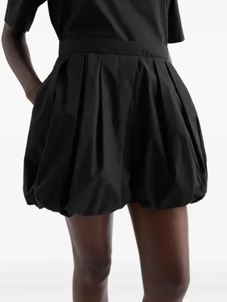 Pantaloni scurți Jil Sander din poplin negru