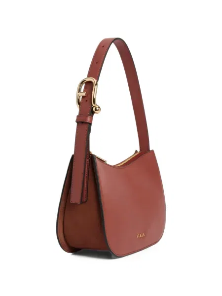 Geantă Furla din piele cu imagine maro