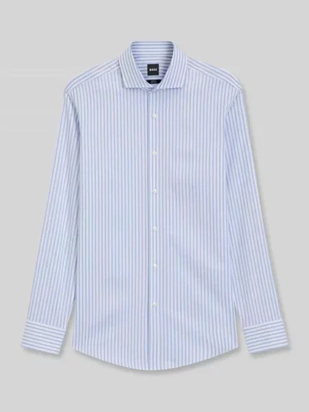 Koszula biznesowa o kroju slim fit z mieszanki bawełny model HANK-SP' Boss niebieska