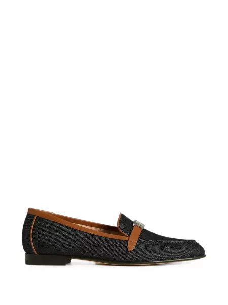 Pantofi loafer Kiton din piele albastru
