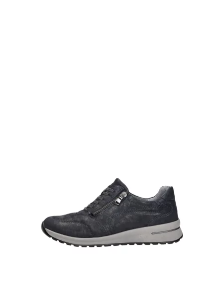 Sneakersy Waldläufer sznurowane skórzane niebieskie