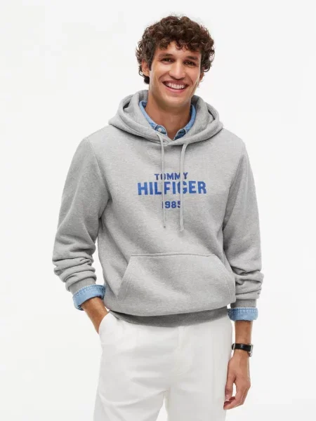 Tommy Hilfiger bluza z kapturem Mężczyźni S szary