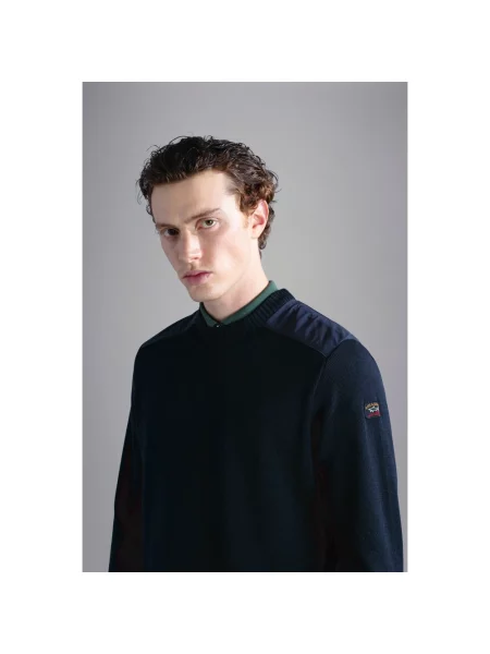 Sweter Paul & Shark wełniany niebieski