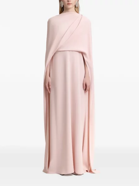 Sukienka maxi Gemy Maalouf drapowana różowa