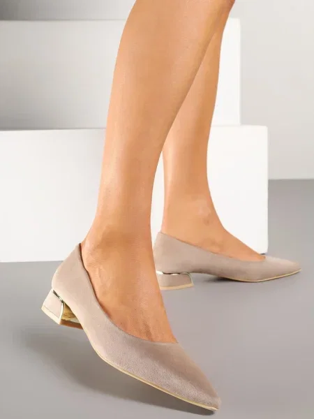 Pantofi cu Edilania închis bej