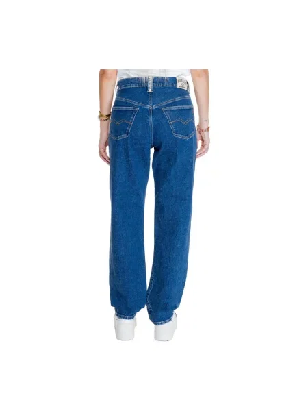 Jeansy straight leg Replay niebieskie