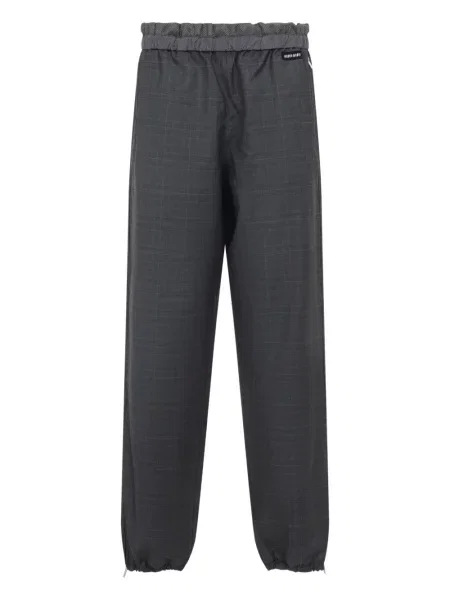 Pantaloni Miu Miu în carouri gri