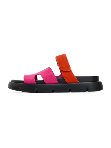 CESARE GASPARI Pantofle pink / oranžově červená