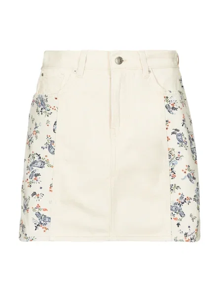 Fustă din denim Pepe Jeans cu model paisley