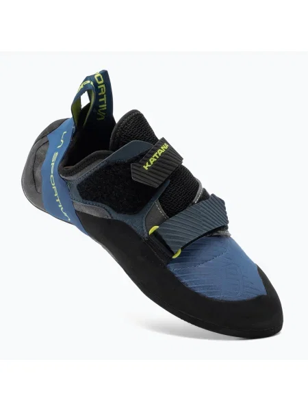 Olcsóbban. Férfi La Sportiva Katana elektromos kék/lime punch hegymászó cipő. Méret: 45 EU kék