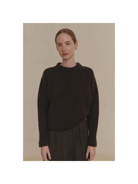 Sweter Cortana wełniany brązowy