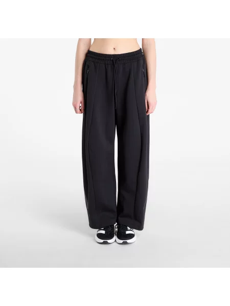 Lniane spodnie dresowe Adidas Performance z kryształkami czarne