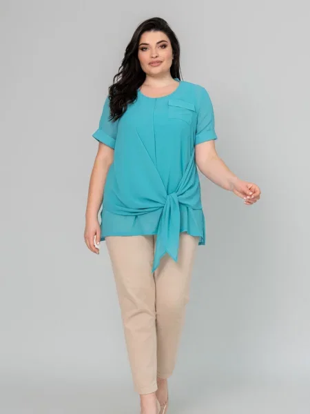 Туніка All Posa Комплект майка+накидка текстиль бірюзовий