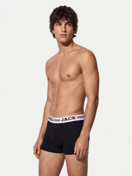 JACK & JONES Bokserice Sense svijetlosiva bijela crna