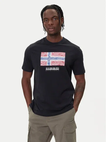 Napapijri Tricou S-Drapeau Ss negru