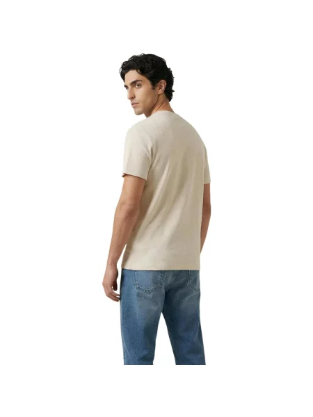 Calvin Klein Jeans Póló Waffle Badge Bézs fehér