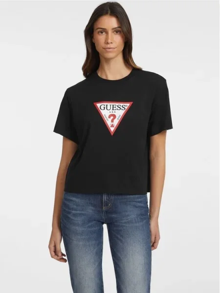 Guess Jeans Tričko čierna