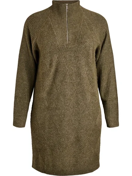 Zizzi Pletena obleka Mziggi večbarvno zelena