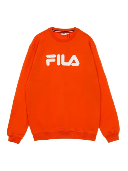 Bluza nierozpinana Fila z okrągłym dekoltem pomarańczowa