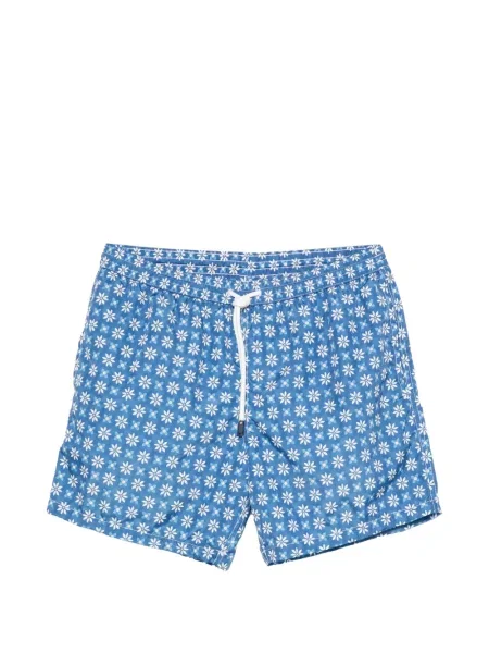 Slip de baie Barba cu model floral cu imagine albastru