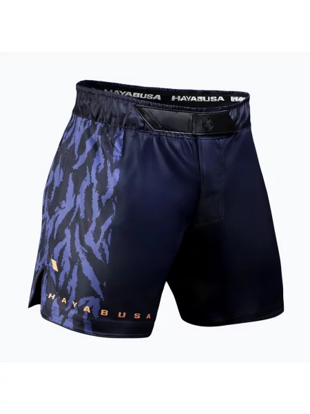 Pantaloni scurți de antrenament pentru bărbați Hayabusa Apex Fight Mid navy/orange portocaliu