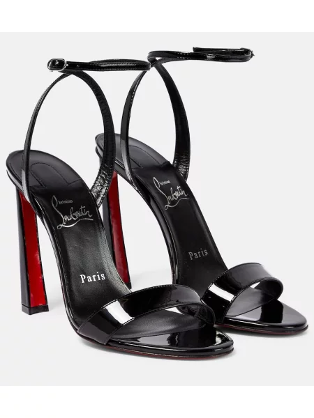 Kožené sandály Christian Louboutin černé