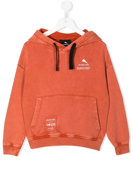 Bluza z kapturem dziecięca Mauna Kea pomarańczowa