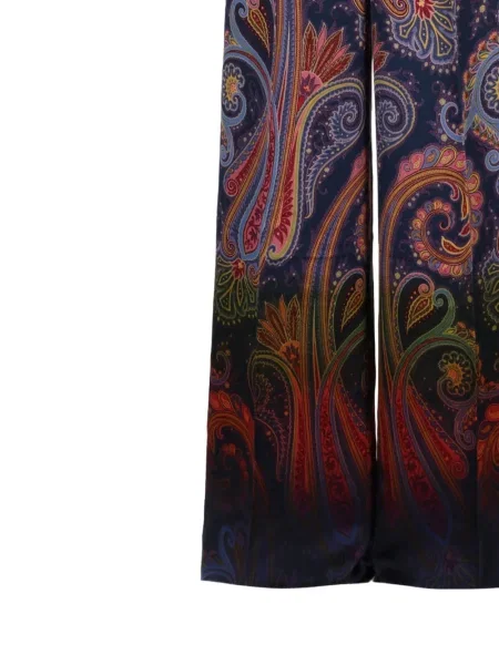 Pantaloni Etro cu imagine cu model paisley albastru