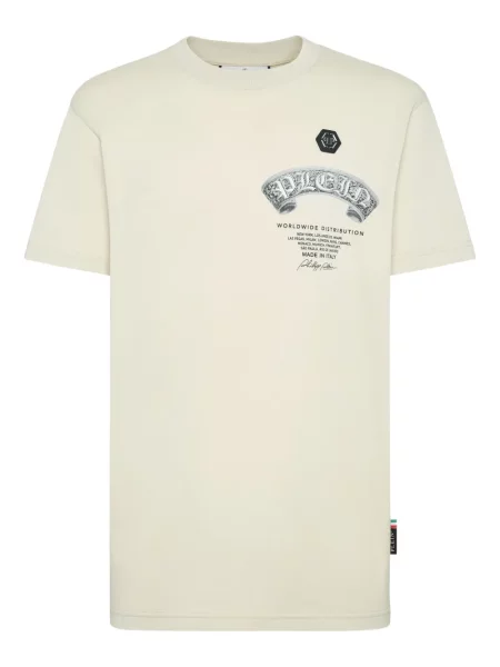 Tricou Philipp Plein cu imagine bej