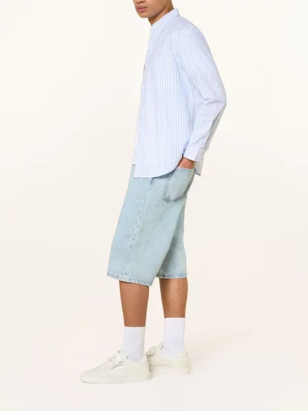 Calvin Klein Jeans Džínové Šortky Loose Fit tmavě modrá